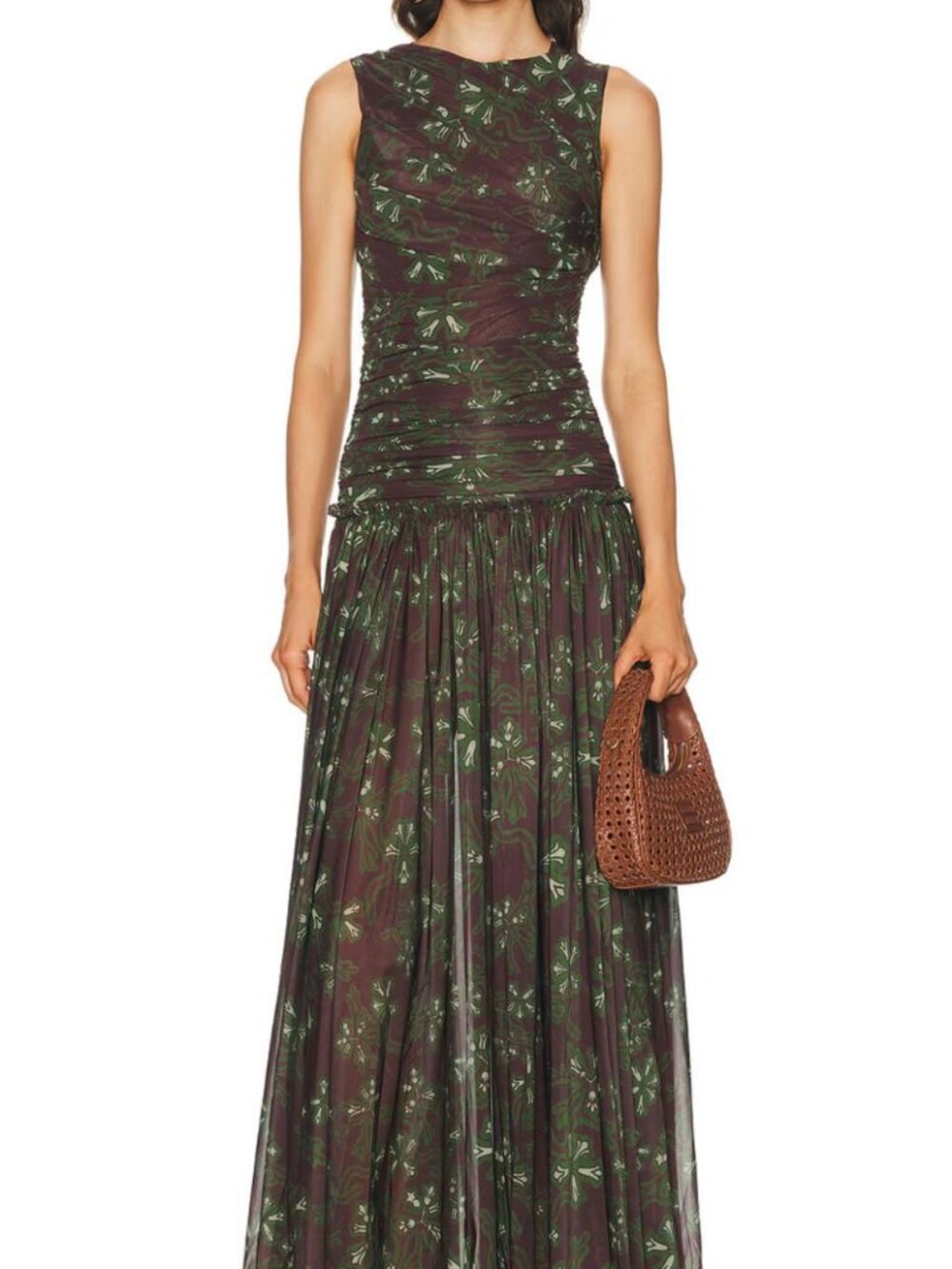 Siedres ALINA Brown and Burgundy Formal dress